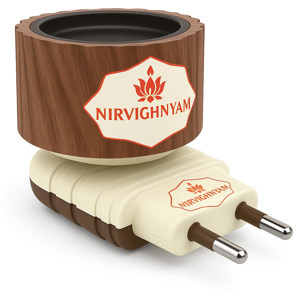Nirvighnyam Electric Camphor Burner Essential Oil Diffuser for Home Office Meditation