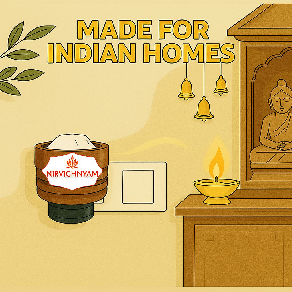 Nirvighnyam Electric Camphor Burner Essential Oil Diffuser for Home Office Meditation